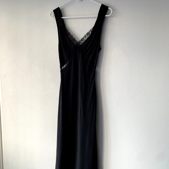 Reformation Provence Silk Lace Cut Out Open Back Midi Maxi Dress Black - Picture 9 of 16